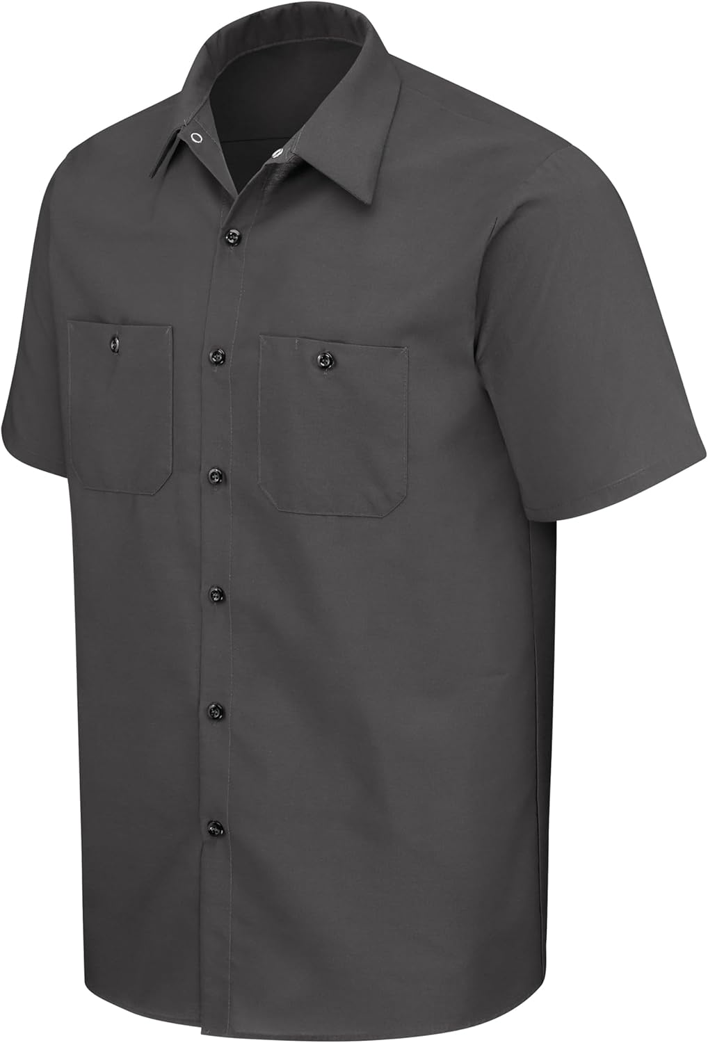 Red Kap Herren Industrielles, Normale Passform, kurzärmelig Button-Down-Arbeitshemd S Anthrazit, S A