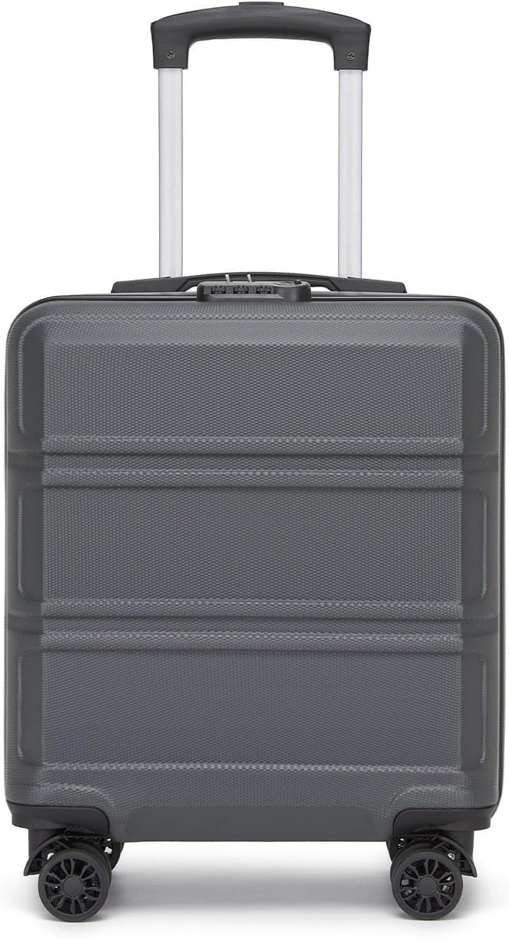 KONO Koffer Klein 16 Zoll Leicht ABS+PC Hartschalenkoffer mit Zahlenschloss Reisekoffer mit 4 Rollen