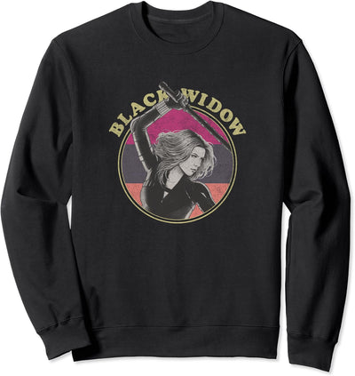 Marvel Black Widow Retro Circle Portrait Sweatshirt
