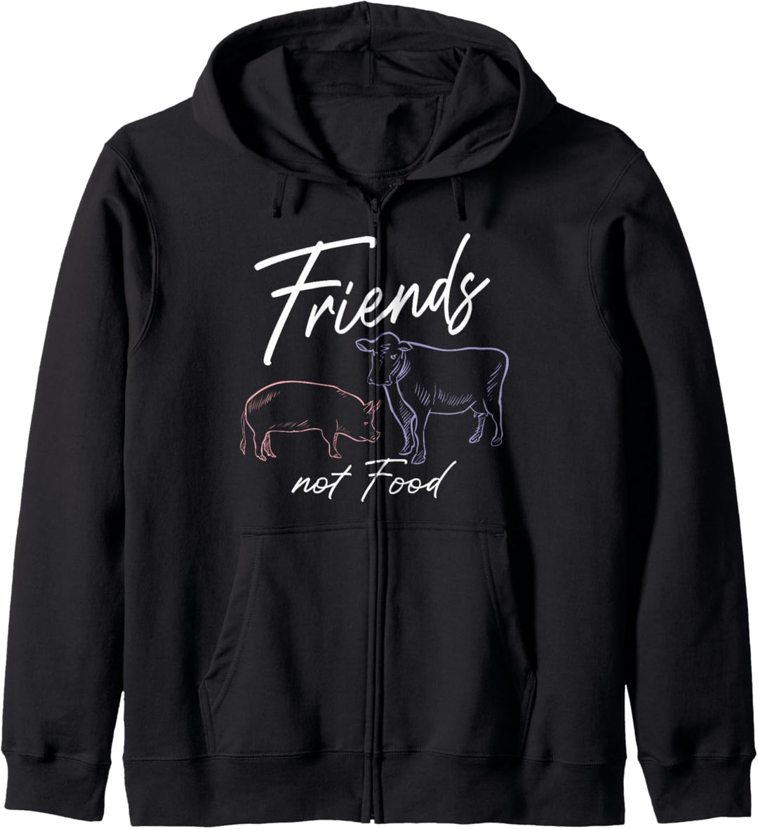 Friends Not Food Vegetarier Tierschutz Veganer Kapuzenjacke