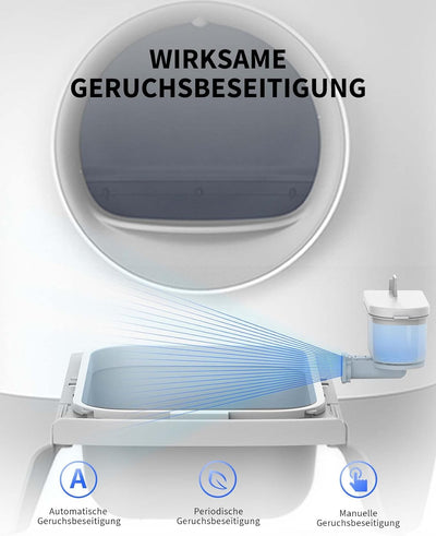 PETKIT Pura X Selbstreinigende Katzentoilette XSecure/Odor Removal/APP Control Automatische Katzento