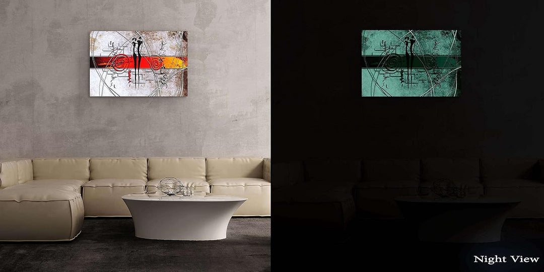 Startonight Bilder Graue Geometrie Liebe Schwarz, Leinwandbilder Moderne Kunst, Abstrakte Wanddeko K