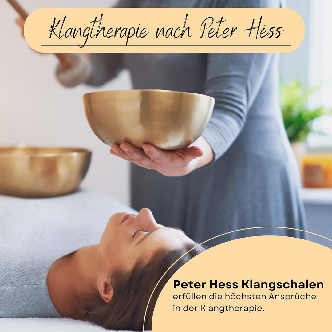 Peter Hess Therapieklangschale Universalschale (21 cm, 900 g) Klangschale mit Filzschlägel und Unter