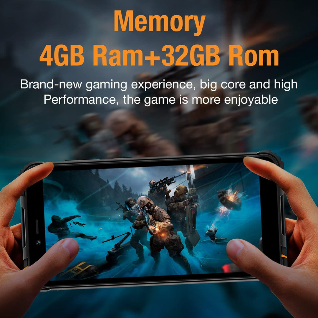 HOTWAV T5 Pro Telephone Portable Incassable, 4Go+32Go-512Go Extensible,Android 13, 7500 mAh, Écran 6