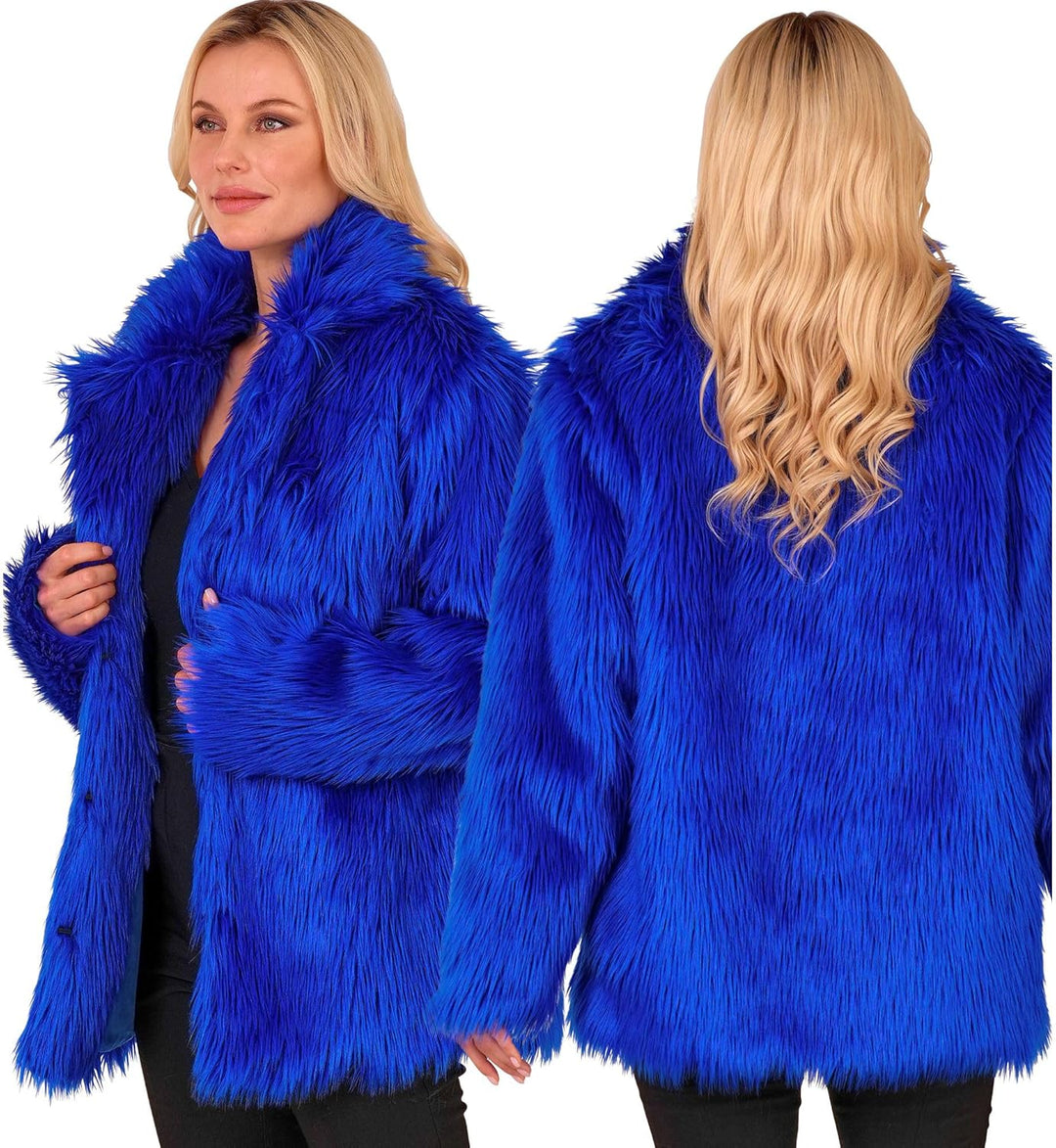 W WIDMANN MILANO Party Fashion - Kunstfell-Jacke für Damen und Herren, Plüschjacke, Kostüm, Party Ou