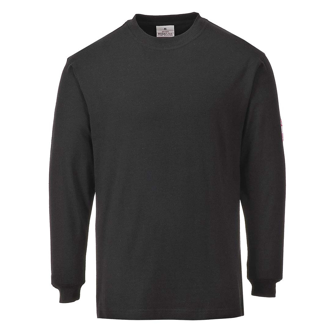 Portwest FR11 - FR antiestático de la camiseta, color Negro, talla Large L Schwarz, L Schwarz