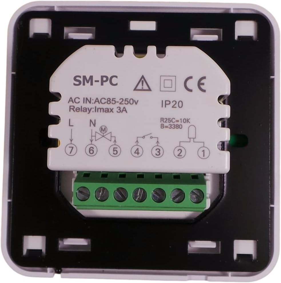 SM-PC®, Raumthermostat Thermostat programmierbar Touchscreen potentialfreier Ausgang Weisse Hintergr