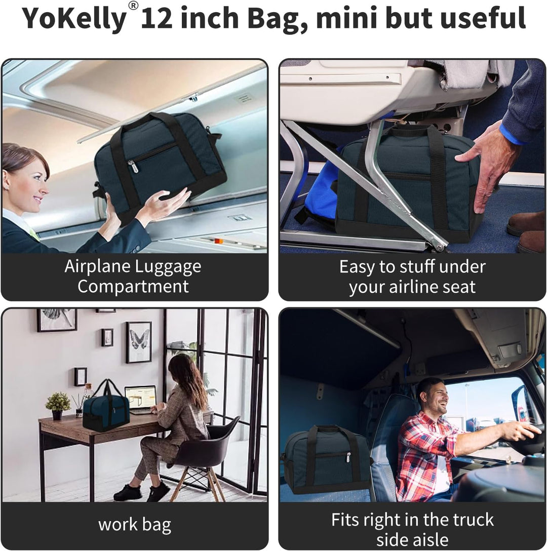 Sporttasche klein, Reisetasche 12L Mini Handgepäck Tasche für Weekender, Fitnesstasche 30x20x25cm-Na