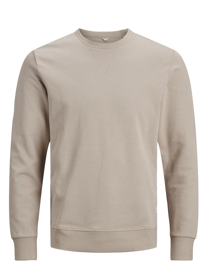 JACK &amp; JONES Herren Jjebasic Sweat Crew Neck Noos Sweatshirt M Beige (Crockery/Reg), M Beige (Crocke