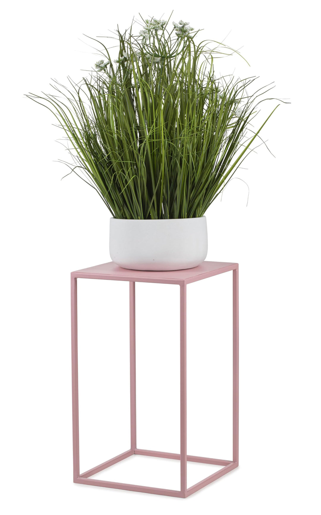 HowHomely Blumenständer Metall Rosa 40 cm Hoch - Solider und Robuster Blumenhocker Metall - Pflanzen