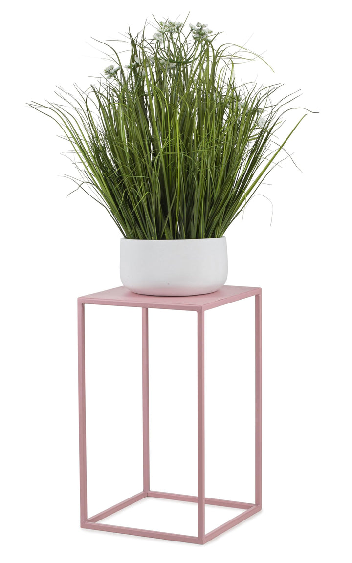 HowHomely Blumenständer Metall Rosa 40 cm Hoch - Solider und Robuster Blumenhocker Metall - Pflanzen