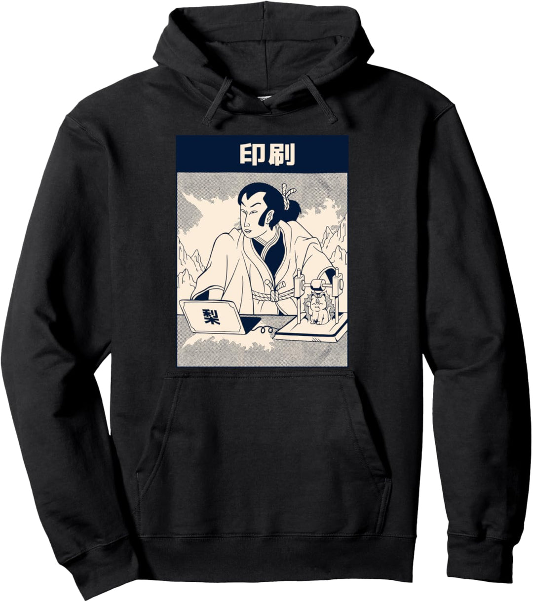 Samurai 3D-Druck l Lustige japanische Kunstparodie Pullover Hoodie