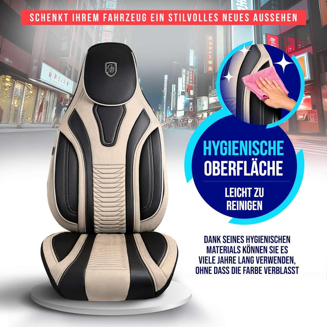 Wohnmobil Sitzbezüge kompatibel mit Fiat Ducato, Citroën Jumper, Peugeot Boxer - Schonbezüge Set aus