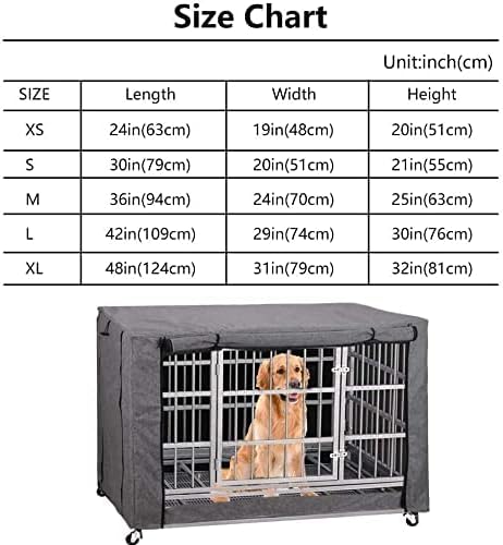 chengsan Hundekäfigabdeckung, Hundekaefig Abdeckung, Hundebox Abdeckung, langlebig, Winddicht, Abdec