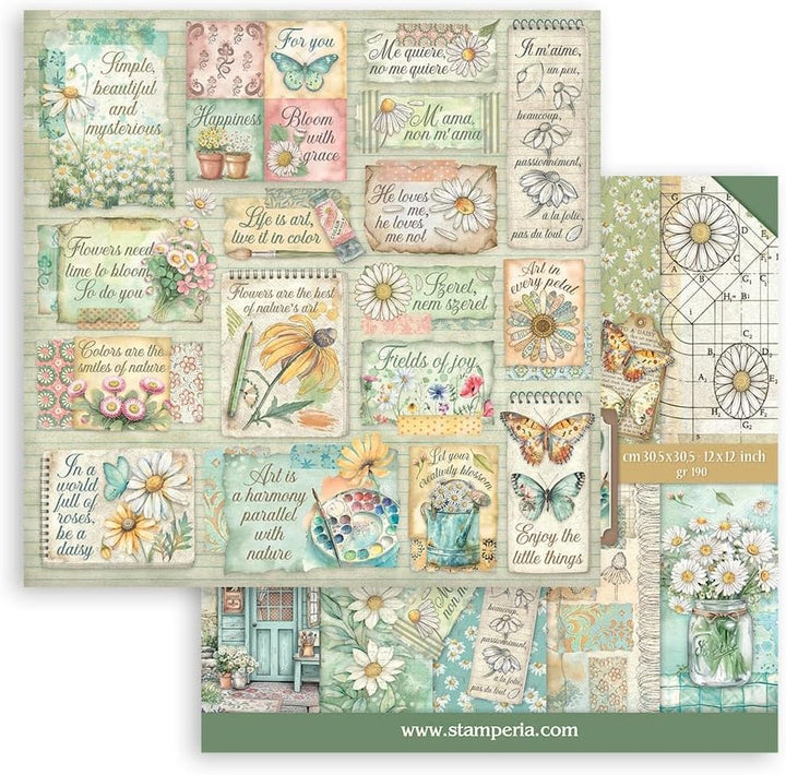 Stamperia - Scrapbook Paper Pad for Scrapbooks, Albums, Cards, Bullet Journals and More, Acid Free,