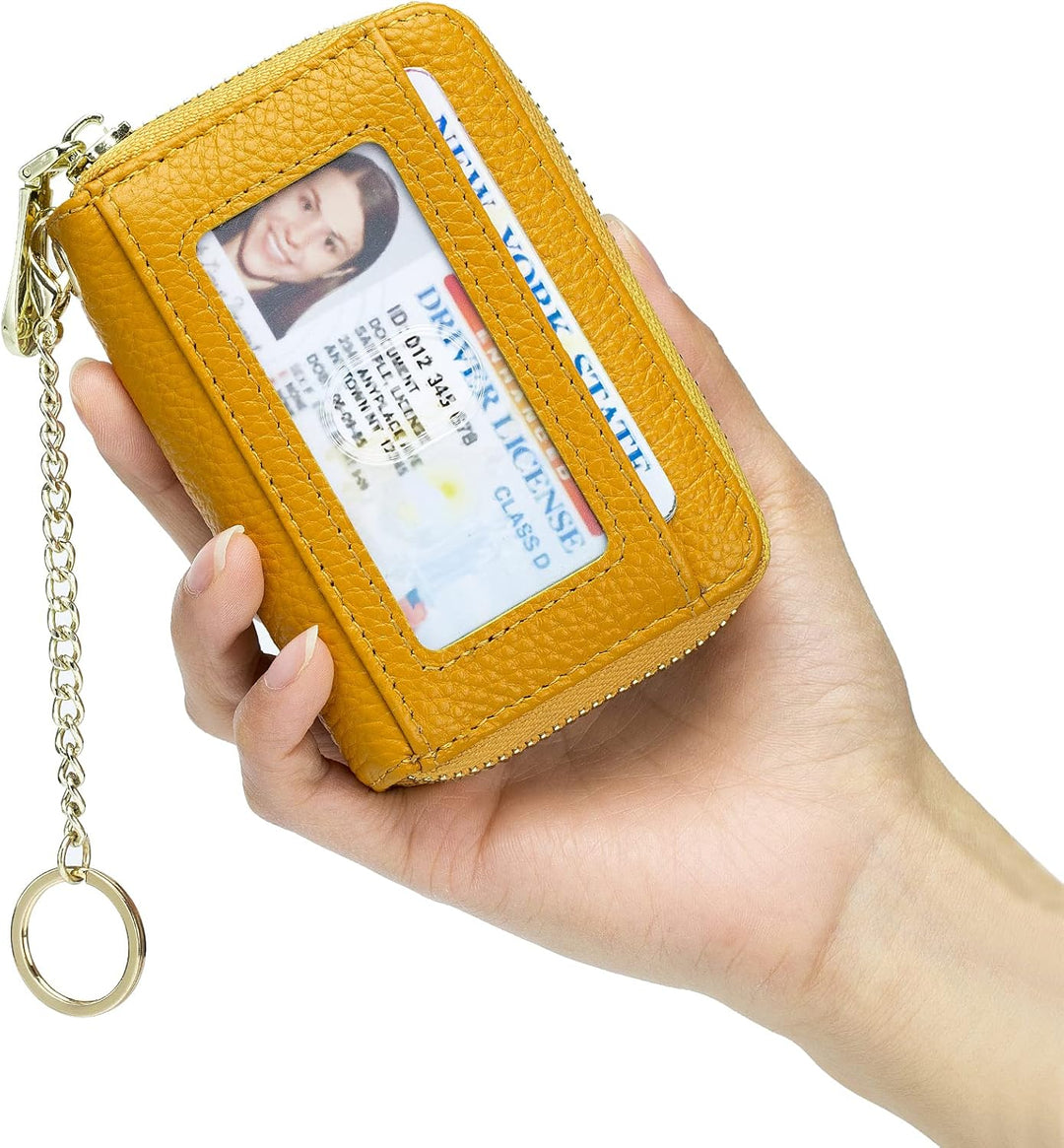 imeetu Card Holder for Women RFID Card Holder Wallet Slim Leather Cardholder Damen with 12 Card Slot