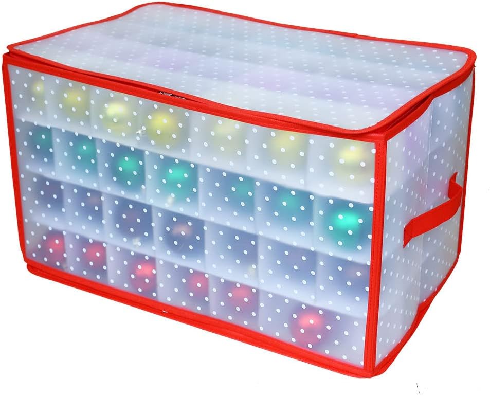 Spetebo XL Aufbewahrungsbox für Christbaumkugeln - für 112 Kugeln - Sortierbox Kiste für Weihnachtss