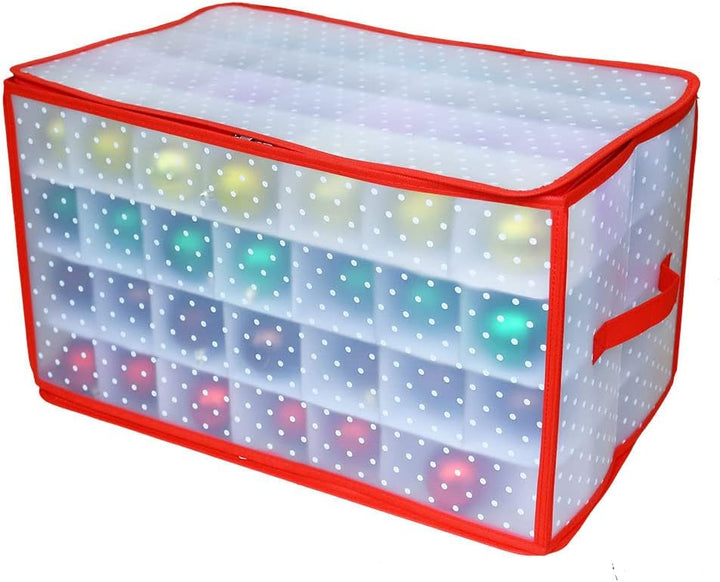 Spetebo XL Aufbewahrungsbox für Christbaumkugeln - für 112 Kugeln - Sortierbox Kiste für Weihnachtss