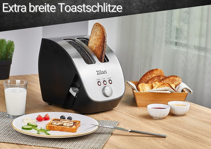 Edelstahl Toaster | 2 Scheiben Toaster | Design Toaster | Schräg Ttoaster | Toastautomat | Röstautom