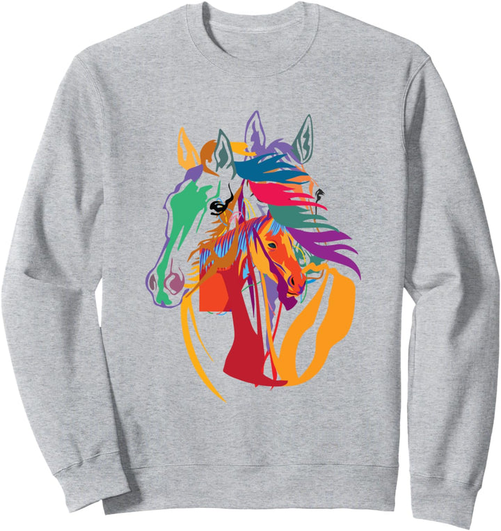 Mädchen reiten Pferde Pferde Spruch Pferdeliebe Reiterinnen Sweatshirt