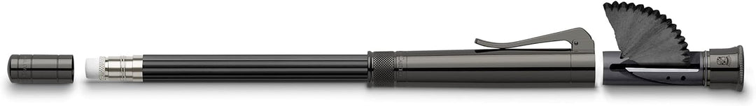 Graf von Faber-Castell 118531 - Perfekter Bleistift mit Verlängerer, Spitzer und Radiergummi, Black