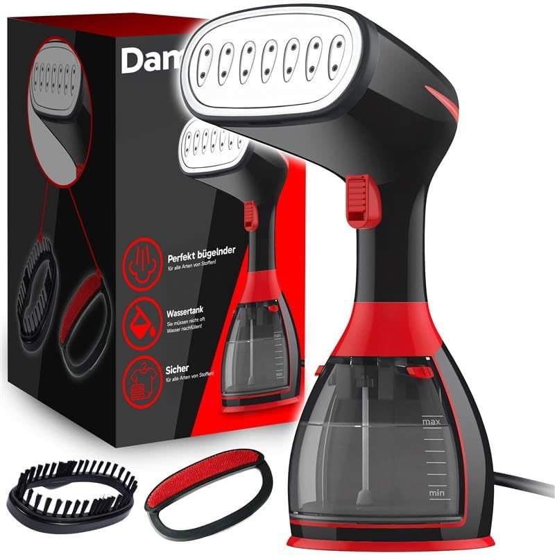 Retoo Steamer Dampfglätter, 1500 W, grosser 280 ml Tank, Dampfbügeleisen, mit Bürstenaufsatz, automa