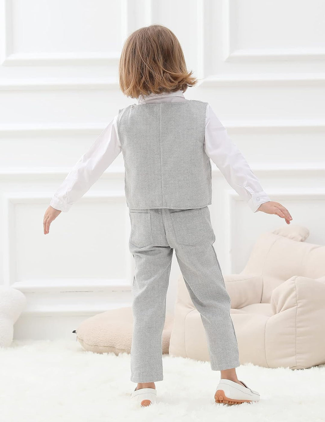 mintgreen Baby Junge Kleidung Formell Anzug Set Hellgrau 4-5 Jahre, Hellgrau 4-5 Jahre