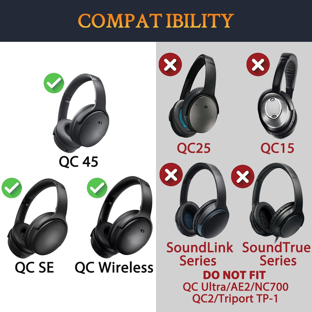 SOULWIT Ersatz Kopfband Stirnband für Bose QuietComfort 45 (QC45)/QuietComfort SE (QC SE)/New QuietC