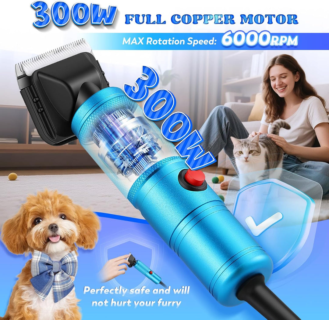 Moongiantgo 300W Hundeschermaschine, Tierhaarschneidemaschine, 2000-6000RPM Geschwindigkeitsregelung