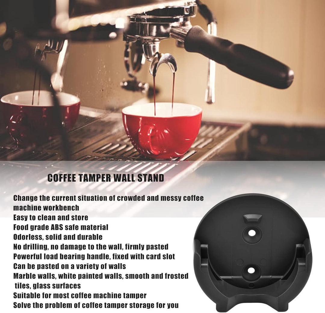 Kaffee-Siebträger-Wandregal, Selbstklebend ABS in Lebensmittelqualität Kaffee-Tamper-Wandhalter Star