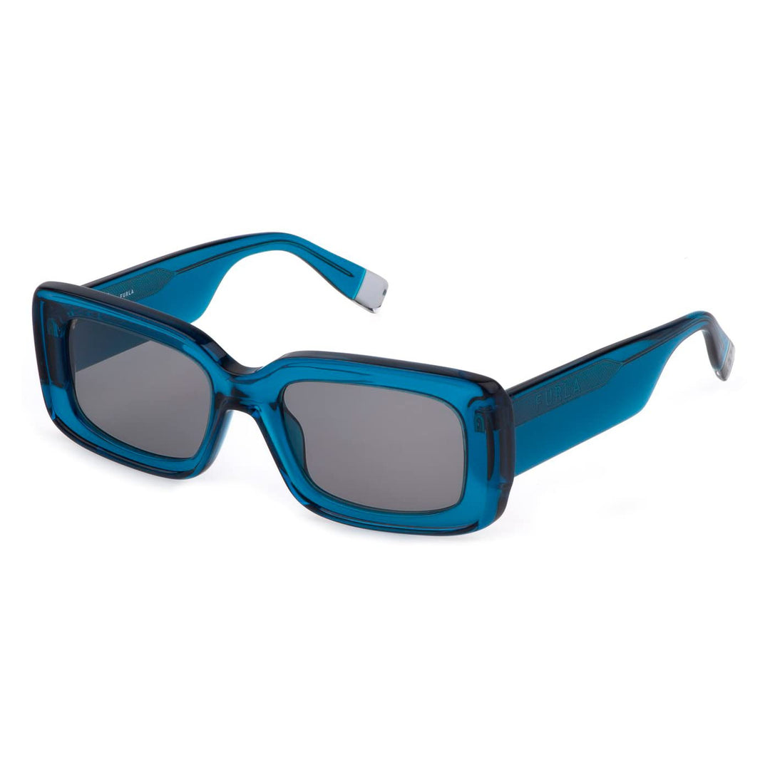 Furla Damen Sonnenbrille 66 Blau, Transparent, 66 Blau, Transparent