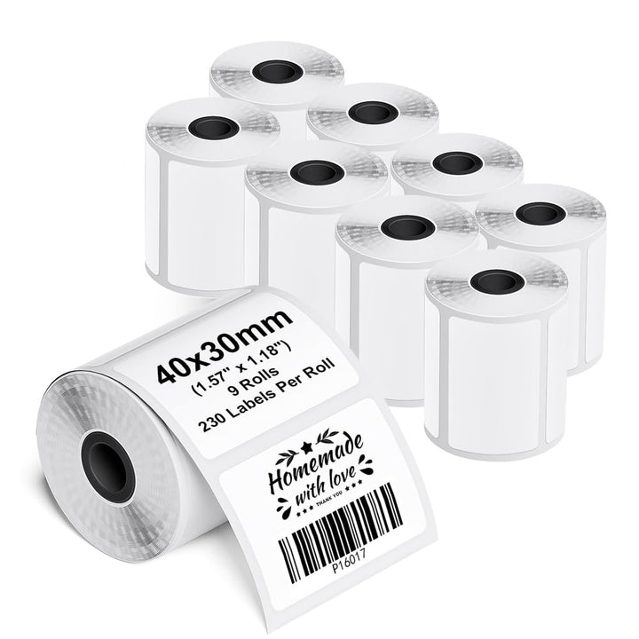 Phomemo M110/M220/M221/M200/M120/M100/M108/M150/M250/M260 Selbstklebende Etiketten, 1.57"x1.18"(40x3