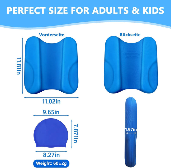 Pull Kick Schwimmbrett Kinder & Erwachsene, Swim Training Tool 2-in-1 Floating Aid for Competitive S