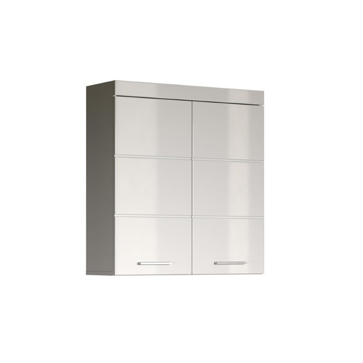 trendteam smart living Badezimmer Hängeschrank Wandschrank Amanda, 73 x 77 x 23 cm in Weiss / Weiss