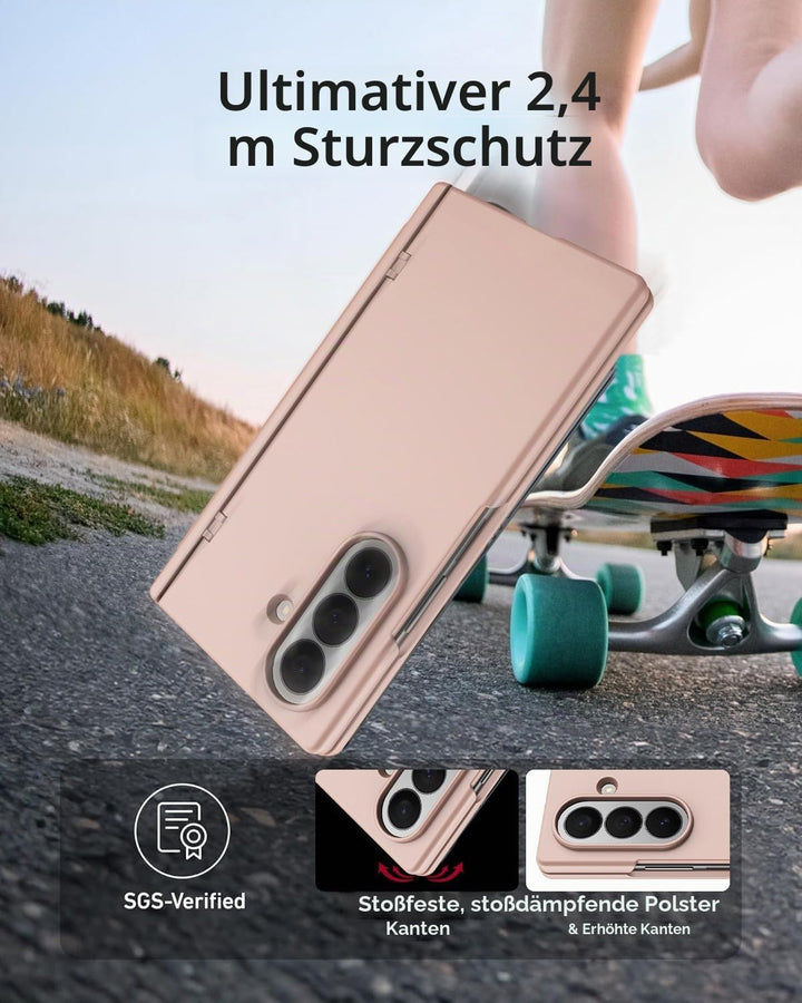Miimall Magnetisch Hülle Kompatibel mit Samsung Galaxy Z Fold 7 Hülle mit S-Pen &amp; Stifthalter, [Anti
