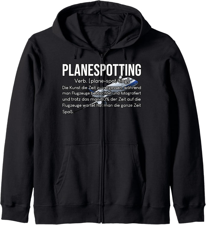 Planespotting Flieger Fotograf Flugzeuge Hobby Planespotter Kapuzenjacke