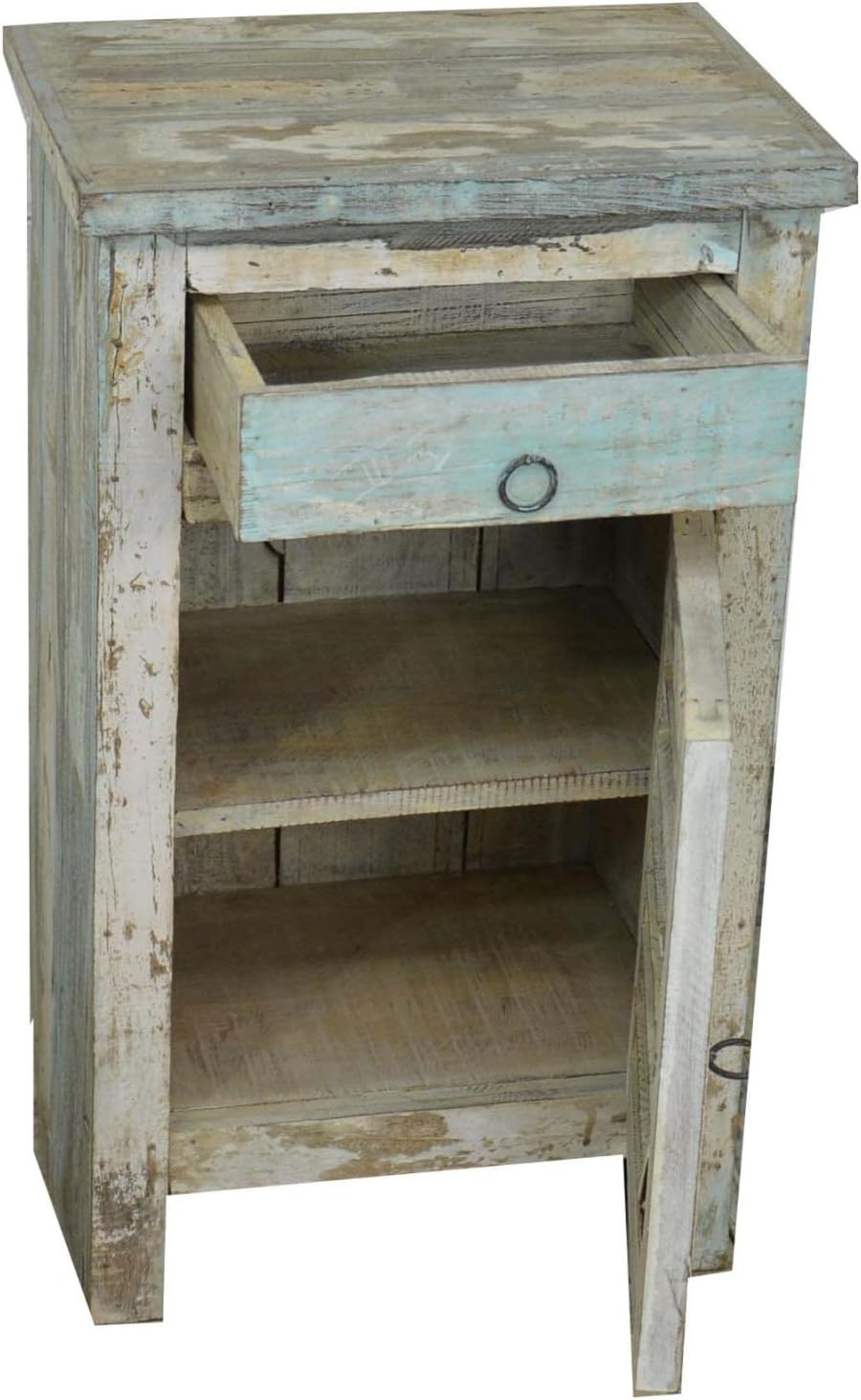 GURU SHOP Vintage Beistellschrank, Kommode, Nachttischschrank, Flurschrank - Modell 40, Braun, 75x45