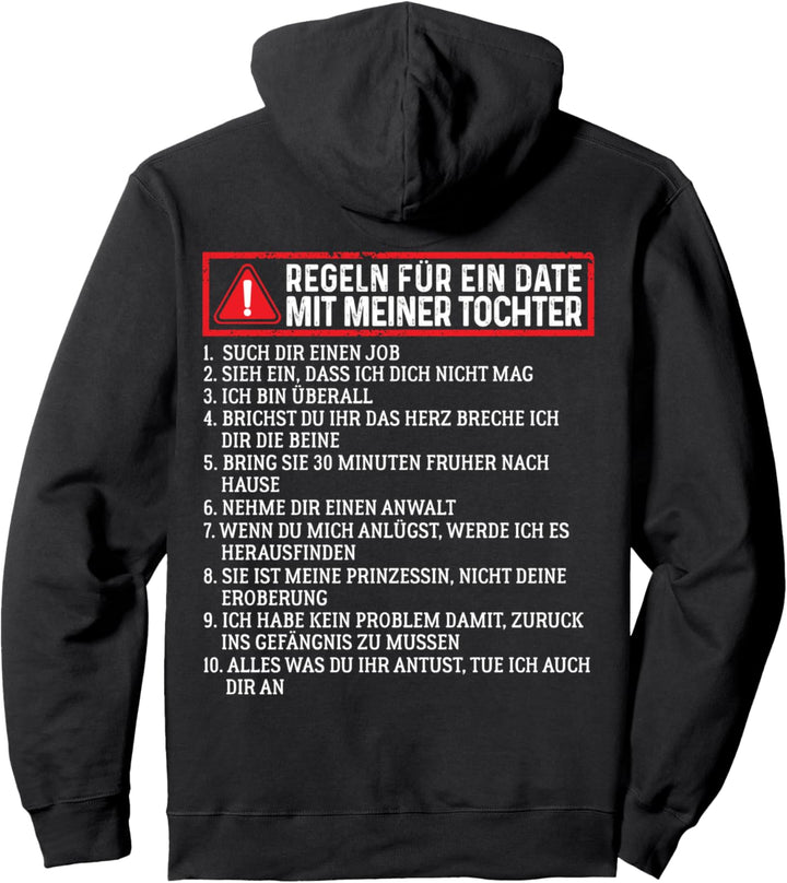 Regeln Fur Ein Date Mit Meiner Tochter Vatertag Pullover Hoodie