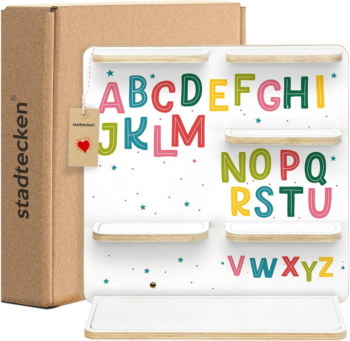 stadtecken Holzregal für Musikbox – Passend für Toniebox &amp; ca. 40 Tonies | Perfekte Aufbewahrung für