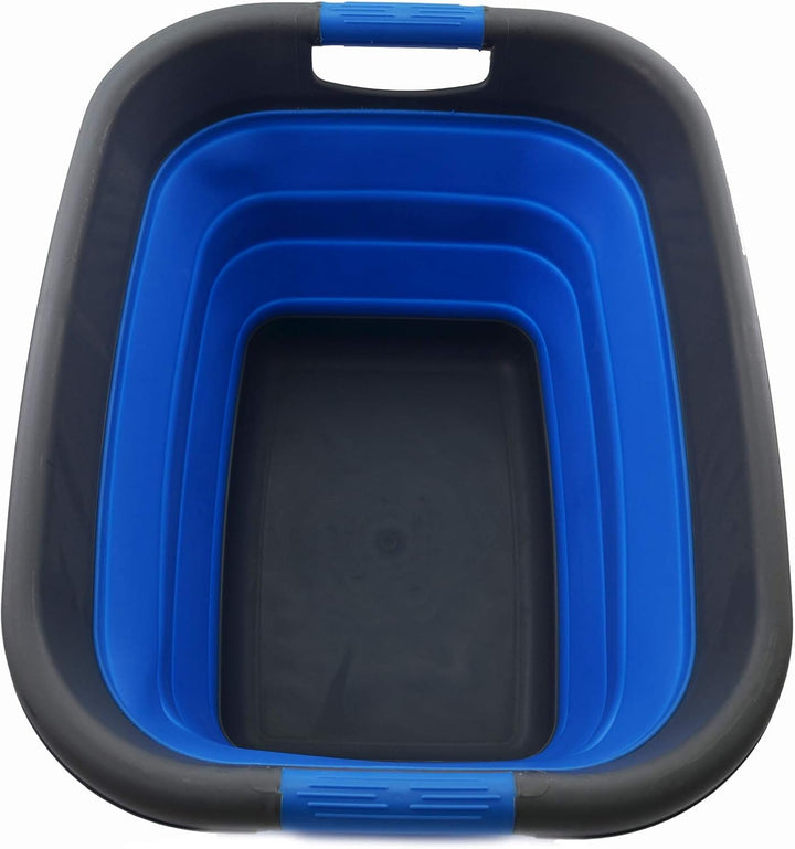 SAMMART 25L Faltbarer Wäschekorb/Wanne - Faltbarer Vorratsbehälter/Organizer - Tragbarer Waschbehält