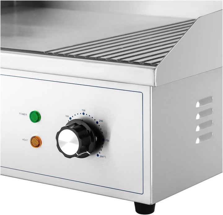 Royal Catering RCPG42-M Elektro Grillplatte 548 x 350 mm gerippt und glatt 3.000 W Elektrogrill Gril