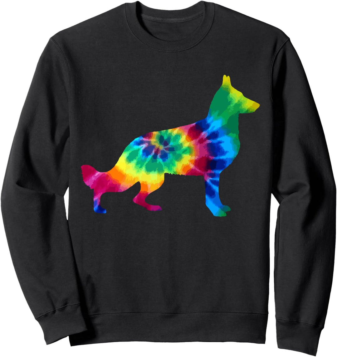 Schäferhund Tie Dye Vintage Hippie Hund Schäferhund Sweatshirt