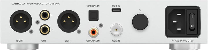 SMSL D200 Audio-Decoder, USB/Optisch/Koaxial/Bluetooth-Eingang, MQA/MQA – CD unterstützt, ROHM BD343