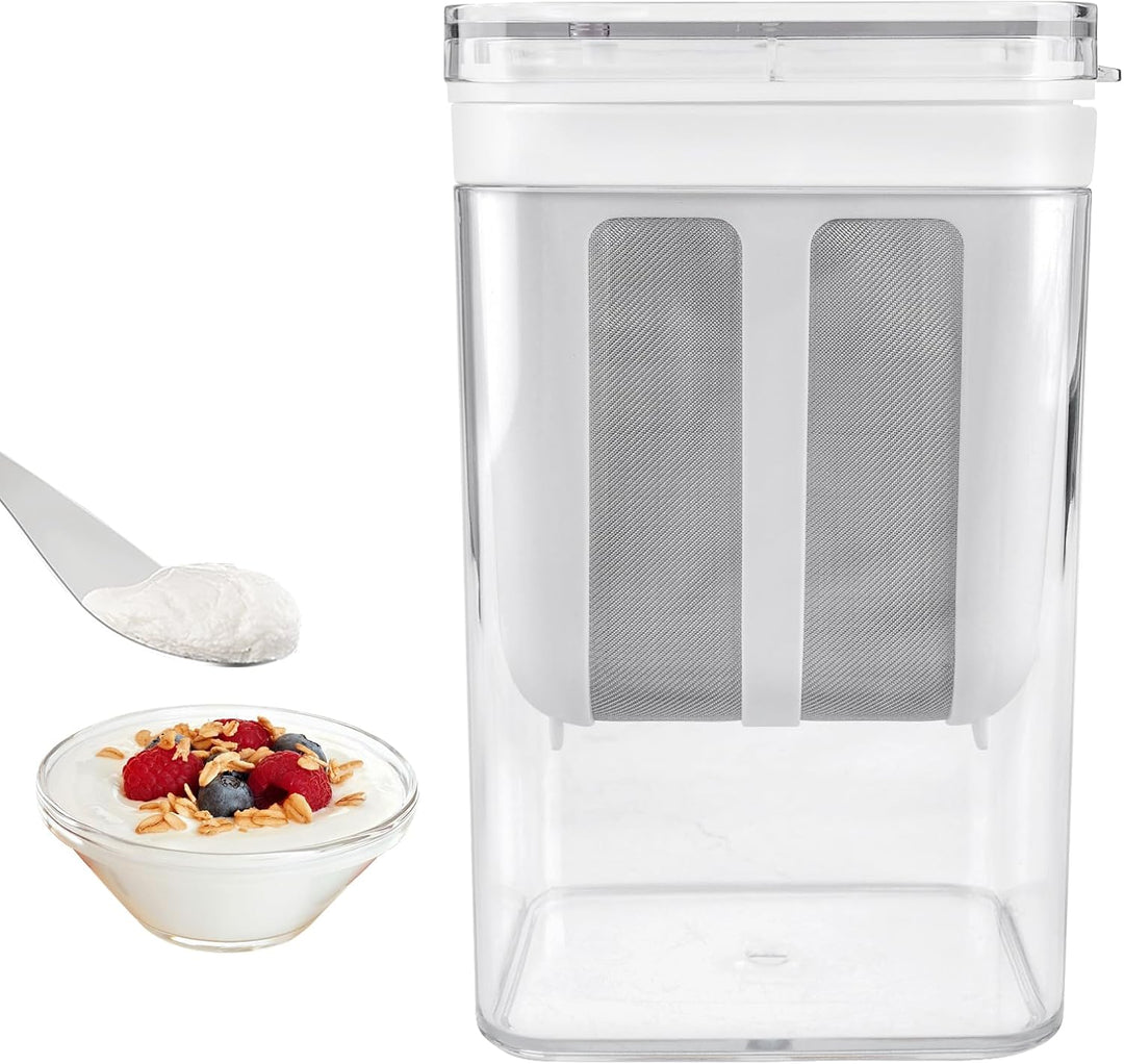 Frischkäsebereiter, Joghurt Sieb Mit Deckel, Waschbar Molkeabscheider, Wiederverwendbarer Feine Filt