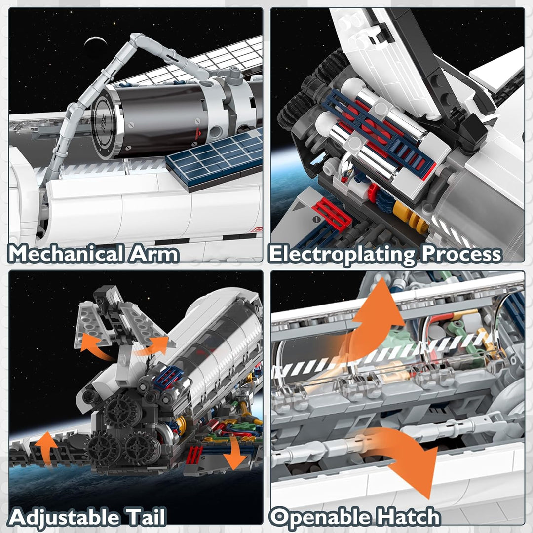 JMBricklayer Space Shuttle Building Blocks Kit 70122, Space Exploration Shuttle Construction Toys fo