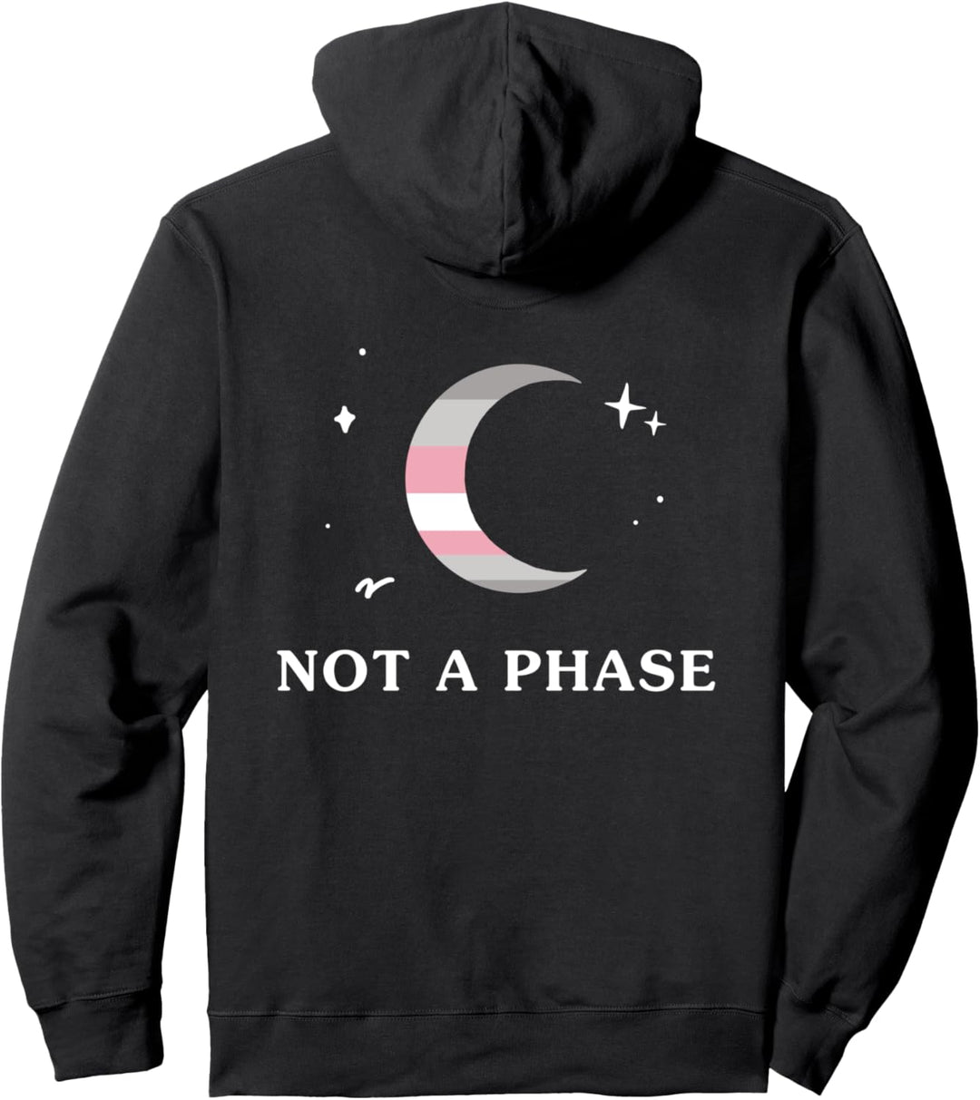 Keine Phase Demigirl LGBTQ Non-Binary Pride Flagge Mond Pullover Hoodie