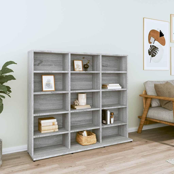 vidaXL CD Regal, Schrank mit viel Stauraum, Ablage für Wohnzimmer, Standregal Aktenregal Büroregal M