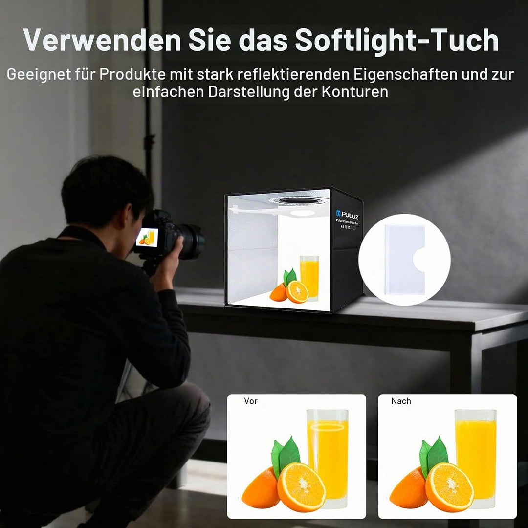 PULUZ 30cm Fotostudio lichtzelt Fotobox Photo Studio Box Fotozelt fotografiere Light Box mit 112 LED