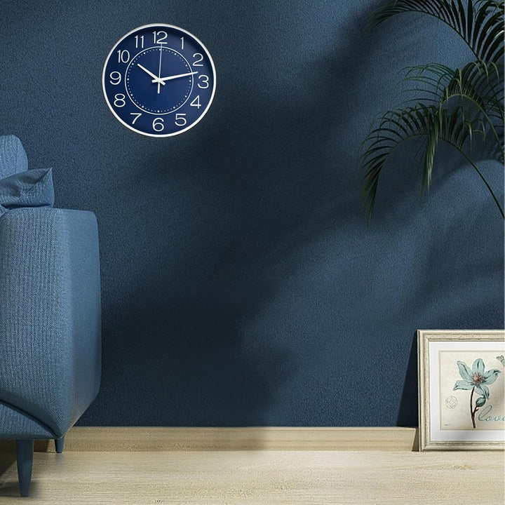 HZDHCLH 30cm Modern Quartz Lautlos Wanduhr Arabisch Ziffer Schleichende Sekunde ohne Ticken für Deko