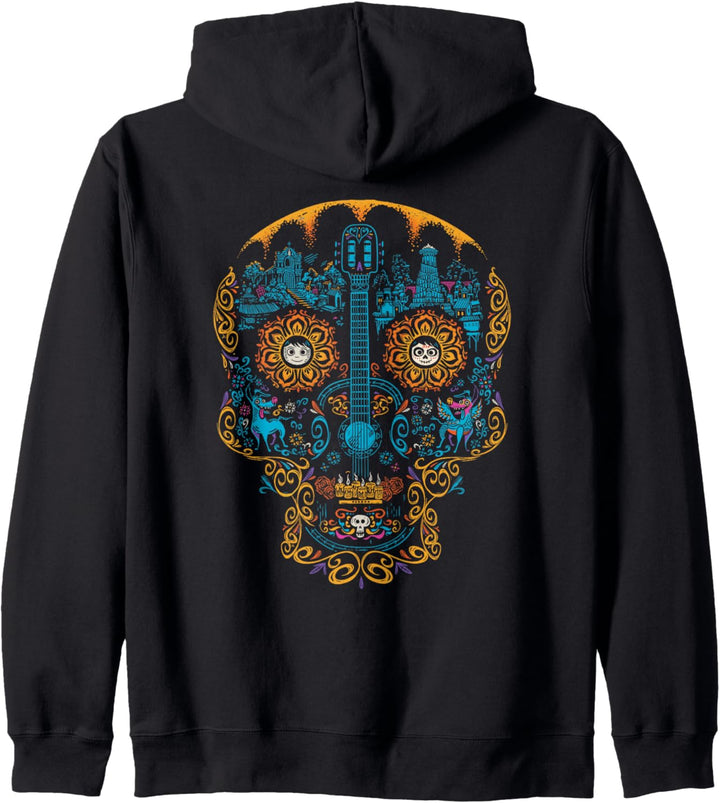 Pixar Coco Colorful Day Of The Dead Skull Miguel And Dante Kapuzenjacke